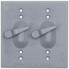 Cooper Crouse-Hinds - Electrical Outlet Box Aluminum Weatherproof Cover - Includes Gasket - Americas Industrial Supply