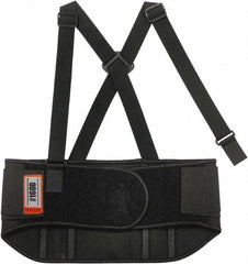 Ergodyne - Size L, Elastic Belt with Adjustable Shoulder Straps - 34 to 38" Waist, 9" Wide, Detachable Strap, Black - Americas Industrial Supply