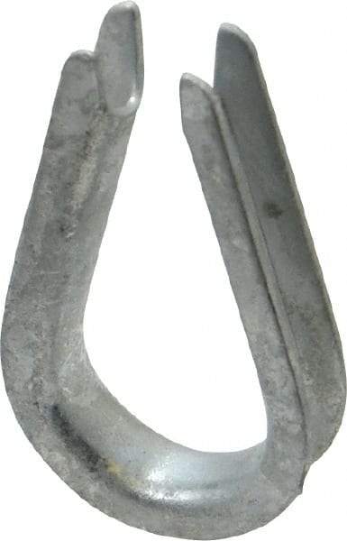 Value Collection - 3/16" Wire Rope Thimble Clip - Steel, Galvanized - Americas Industrial Supply