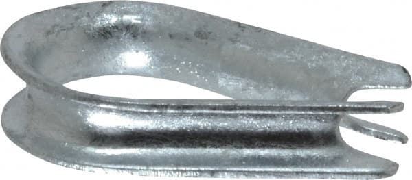 Value Collection - 1/4" Wire Rope Thimble Clip - Steel, Galvanized - Americas Industrial Supply