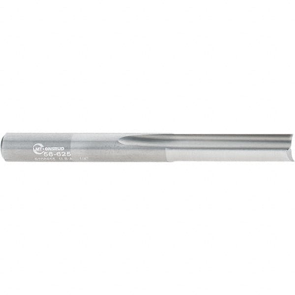 Onsrud - 1/4" Diam, 1/4" Shank Diam, 1" Length of Cut, 2 Flute Double Edge Straight Router Bit - 2-1/2" Overall Length, Right Hand Cut, Solid Carbide - Americas Industrial Supply