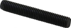 Value Collection - M8x1.25 50mm OAL Fully Threaded Stud - Carbon Steel, Plain Finish, Metric - Americas Industrial Supply
