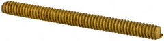 Value Collection - #2-56 1" OAL Fully Threaded Stud - Brass, Plain Finish - Americas Industrial Supply