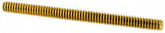 Value Collection - #4-40 1-1/2" OAL Fully Threaded Stud - Brass, Plain Finish - Americas Industrial Supply