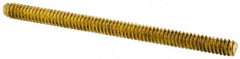 Value Collection - #6-32 2" OAL Fully Threaded Stud - Brass, Plain Finish - Americas Industrial Supply