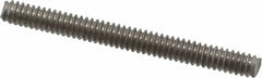 Value Collection - #10-24 2" OAL Fully Threaded Stud - Stainless Steel, Plain Finish - Americas Industrial Supply