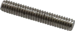 Value Collection - 1/4-20 1-1/2" OAL Fully Threaded Stud - Stainless Steel, Plain Finish - Americas Industrial Supply