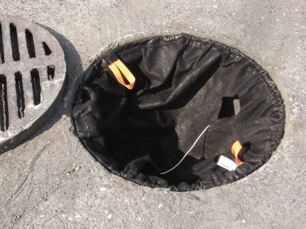 Enpac - Nonwoven Geo-Textile Catch Basin Insert - 27" to 29" Drain, Black, Use for Oil/Sediment - Americas Industrial Supply