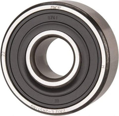 SKF - 15mm Bore Diam, 42mm OD, Double Seal Self Aligning Radial Ball Bearing - 17mm Wide, 2 Rows, Round Bore, 652 Lb Static Capacity, 2,680 Lb Dynamic Capacity - Americas Industrial Supply