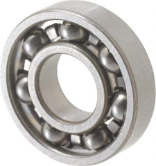 SKF - 3/8" Bore Diam, 7/8" OD, Open Deep Groove Radial Ball Bearing - 7/32" Wide, 1 Row, Round Bore, 301 Lb Static Capacity, 746 Lb Dynamic Capacity - Americas Industrial Supply