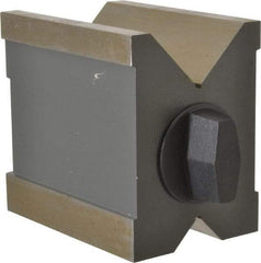 SPI - 0.19 to 70mm Capacity, 90° Angle, Hardened Steel V-Block - 3-15/16" Long x 2-3/4" Wide x 3-3/4" High, Sold as Individual - Americas Industrial Supply