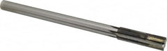 Made in USA - 0.5971 to 0.628" Diam, 9/16" Diam Shank, 2-1/4" Flute, Semi Finish Semi Ground Chucking Reamer - Americas Industrial Supply