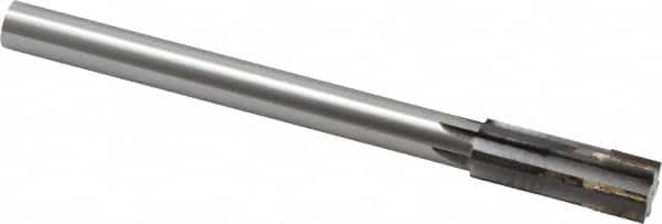 Made in USA - 0.8471 to 0.878" Diam, 3/4" Diam Shank, 2-5/8" Flute, Semi Finish Semi Ground Chucking Reamer - Americas Industrial Supply