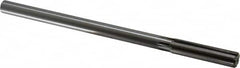 Made in USA - 1/2" Carbide-Tipped 6 Flute Chucking Reamer - Straight Flute, 2" Straight Shank, 2" Flute Length, 8" OAL - Americas Industrial Supply