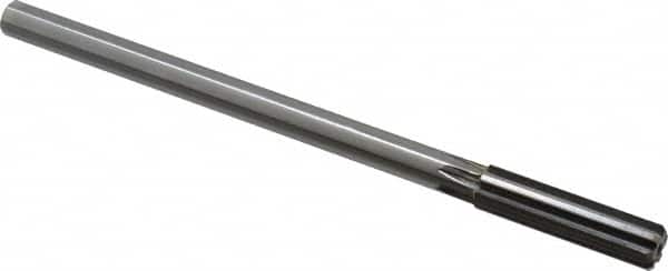 Made in USA - 0.4385" Carbide-Tipped 6 Flute Chucking Reamer - Straight Flute, 1-3/4" Straight Shank, 1-3/4" Flute Length, 7" OAL - Americas Industrial Supply