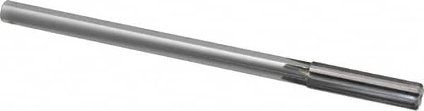 Made in USA - 1/2" Carbide-Tipped 6 Flute Chucking Reamer - Straight Flute, 2" Straight Shank, 2" Flute Length, 8" OAL - Americas Industrial Supply