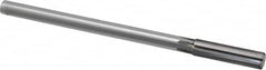 Made in USA - 1/2" Carbide-Tipped 6 Flute Chucking Reamer - Straight Flute, 2" Straight Shank, 2" Flute Length, 8" OAL - Americas Industrial Supply