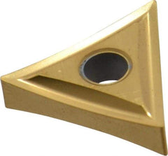 Interstate - TNMP431 Grade TCN55 Carbide Turning Insert - TiN Finish, 60° Triangle, 1/2" Inscr Circle, 3/16" Thick, 1/64" Corner Radius - Americas Industrial Supply