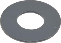 Made in USA - 1/2" Screw, Grade Gray PVC Standard Flat Washer - 0.562" ID x 1-1/4" OD, 0.062" Thick, Plain Finish - Americas Industrial Supply