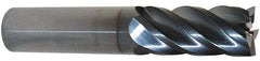 ProMax - 1", 1-3/4" LOC, 1" Shank Diam, 4" OAL, 5 Flute, Solid Carbide Square End Mill - Single End, AlTiN Finish, Spiral Flute, 40° Helix, Centercutting, Right Hand Cut, Right Hand Flute, Series 112 - Americas Industrial Supply