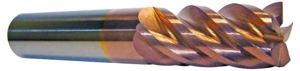 ProMax - 1", 1-3/4" LOC, 1" Shank Diam, 4" OAL, 5 Flute, Solid Carbide Square End Mill - Single End, TiCN Finish, Spiral Flute, 40° Helix, Centercutting, Right Hand Cut, Right Hand Flute, Series 112 - Americas Industrial Supply
