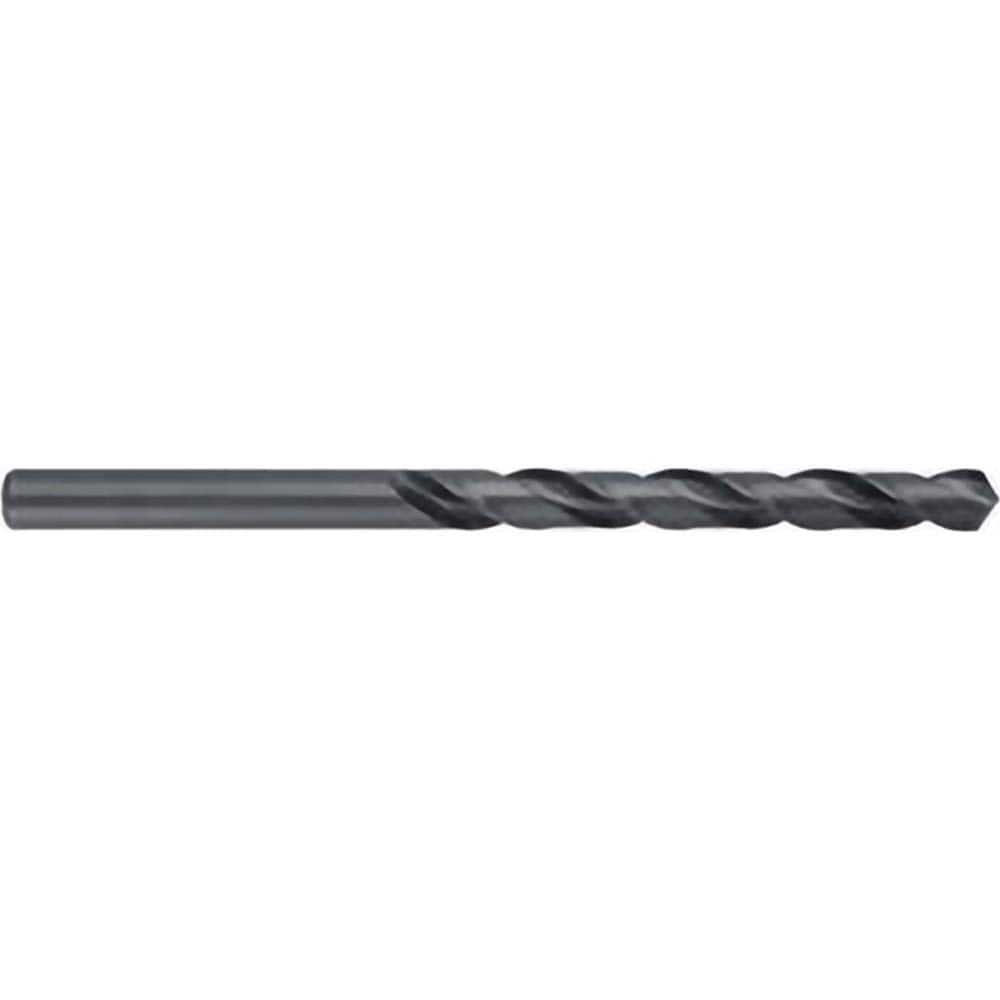 Taper Length Drill Bit: 0.1590″ Dia, 118 ° Black Oxide Finish, 3.375″ Flute Length, RH Cut, Spiral Flute, Straight Shank, Series 525