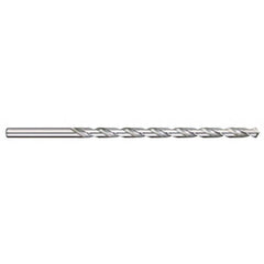 Titan USA - Extra Length Drill Bits; Drill Bit Size (Inch): 7/16 ; Drill Bit Size (Decimal Inch): 0.4375 ; Drill Point Angle: 118 ; Drill Bit Material: High Speed Steel ; Drill Bit Finish/Coating: Uncoated ; Overall Length (Inch): 12 - Exact Industrial Supply