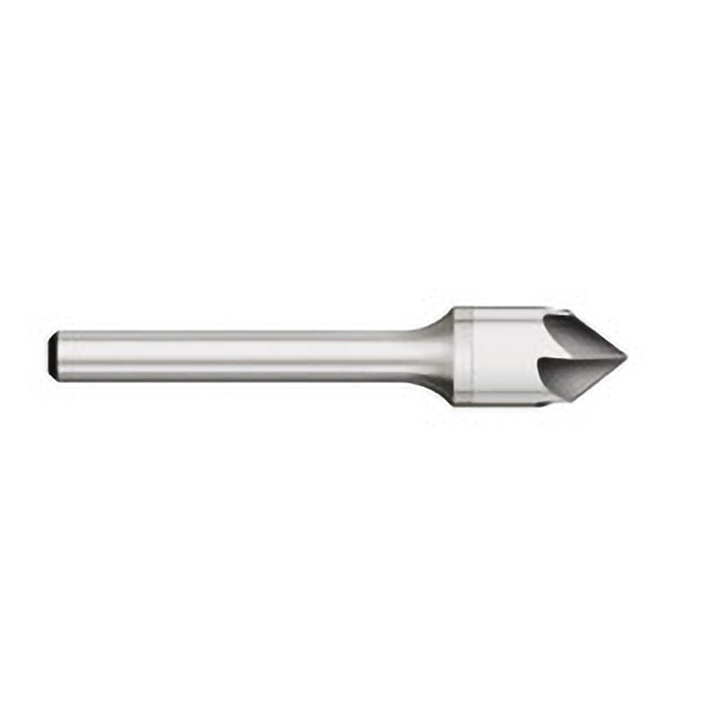 Titan USA - Countersinks; Head Diameter (Inch): 1/2 ; Head Diameter (Decimal Inch): 0.5000 ; Number of Flutes: 6 ; Included Angle: 60 ; Countersink Material: Solid Carbide ; Countersink Finish/Coating: Uncoated - Exact Industrial Supply