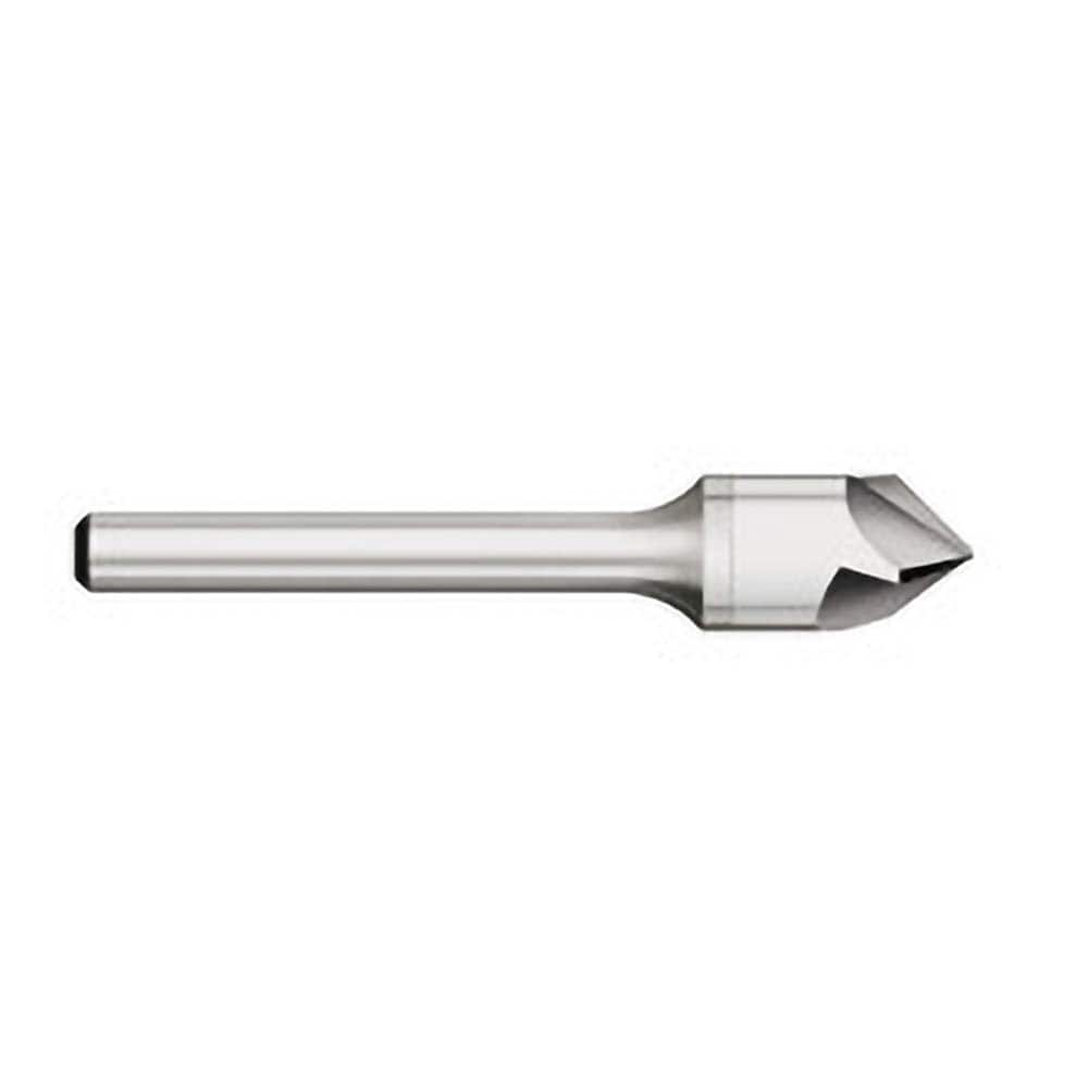 Titan USA - Countersinks; Head Diameter (Inch): 1/4 ; Head Diameter (Decimal Inch): 0.2500 ; Number of Flutes: 3 ; Included Angle: 100 ; Countersink Material: Solid Carbide ; Countersink Finish/Coating: Uncoated - Exact Industrial Supply