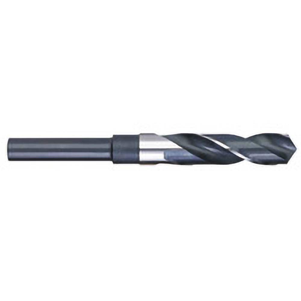 Reduced Shank Drill Bit: 1-5/16'' Dia, 1/2'' Shank Dia, 118  ™, High Speed Steel 6'' OAL, 3'' Flute Length, Bright/Uncoated Finish, Reduced Shank, Series 625