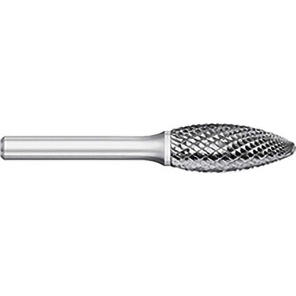 Titan USA - Burrs; Head Shape: Flame ; Industry Specification: SH-53 ; Tooth Style: Double Cut ; Cutting Diameter (Inch): 3/16 ; Cutting Diameter (Decimal Inch): 0.1875 ; Shank Diameter (Inch): 1/8 - Exact Industrial Supply