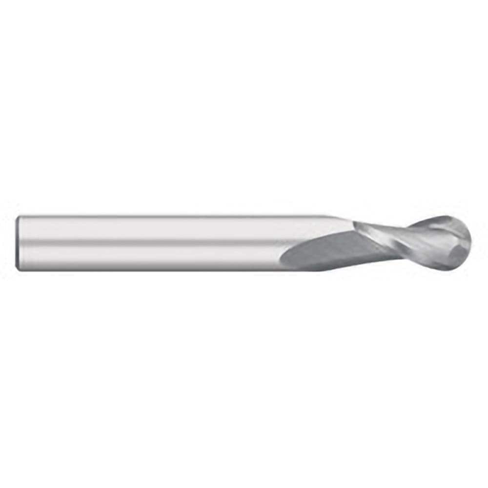 Titan USA - Ball End Mills; Mill Diameter (Inch): 1/8 ; Mill Diameter (Decimal Inch): 0.1250 ; Number of Flutes: 2 ; Length of Cut (Inch): 3/4 ; Length of Cut (Decimal Inch): 0.7500 ; Material: Solid Carbide - Exact Industrial Supply