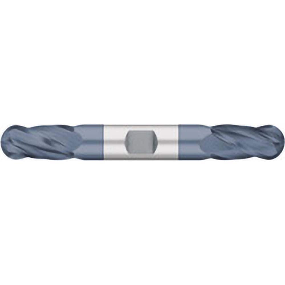 Titan USA - Ball End Mills; Mill Diameter (Decimal Inch): 0.2188 ; Number of Flutes: 4 ; Length of Cut (Inch): 9/16 ; Length of Cut (Decimal Inch): 0.5625 ; Material: Solid Carbide ; Overall Length (Inch): 3-1/2 - Exact Industrial Supply