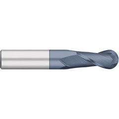 Titan USA - Ball End Mills; Mill Diameter (Decimal Inch): 0.1719 ; Number of Flutes: 2 ; Length of Cut (Inch): 5/8 ; Length of Cut (Decimal Inch): 0.6250 ; Material: Solid Carbide ; Overall Length (Inch): 2 - Exact Industrial Supply
