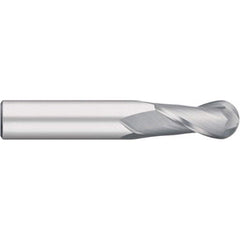 Titan USA - Ball End Mills; Mill Diameter (Inch): 1/8 ; Mill Diameter (Decimal Inch): 0.1250 ; Number of Flutes: 2 ; Length of Cut (Inch): 1/2 ; Length of Cut (Decimal Inch): 0.5000 ; Material: Solid Carbide - Exact Industrial Supply