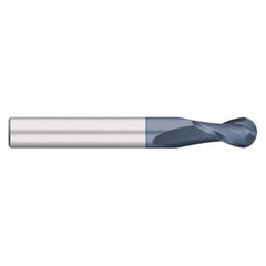 Titan USA - Ball End Mills; Mill Diameter (Inch): 3/8 ; Mill Diameter (Decimal Inch): 0.3750 ; Number of Flutes: 2 ; Length of Cut (Inch): 1-1/8 ; Length of Cut (Decimal Inch): 1.1250 ; Material: Solid Carbide - Exact Industrial Supply