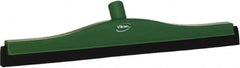 Vikan - 20" Foam Rubber Blade Bench Squeegee - Double Edge, Green, Plastic Holder - Americas Industrial Supply