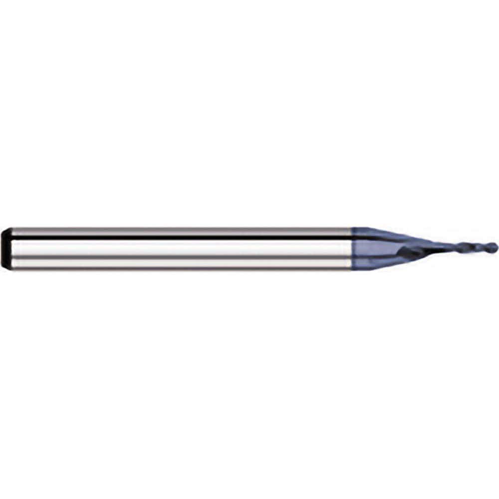 Titan USA - Ball End Mills; Mill Diameter (Decimal Inch): 0.0100 ; Number of Flutes: 2 ; Length of Cut (Decimal Inch): 0.0300 ; Material: Solid Carbide ; Overall Length (Inch): 1-1/2 ; Overall Length (Decimal Inch): 1.5000 - Exact Industrial Supply