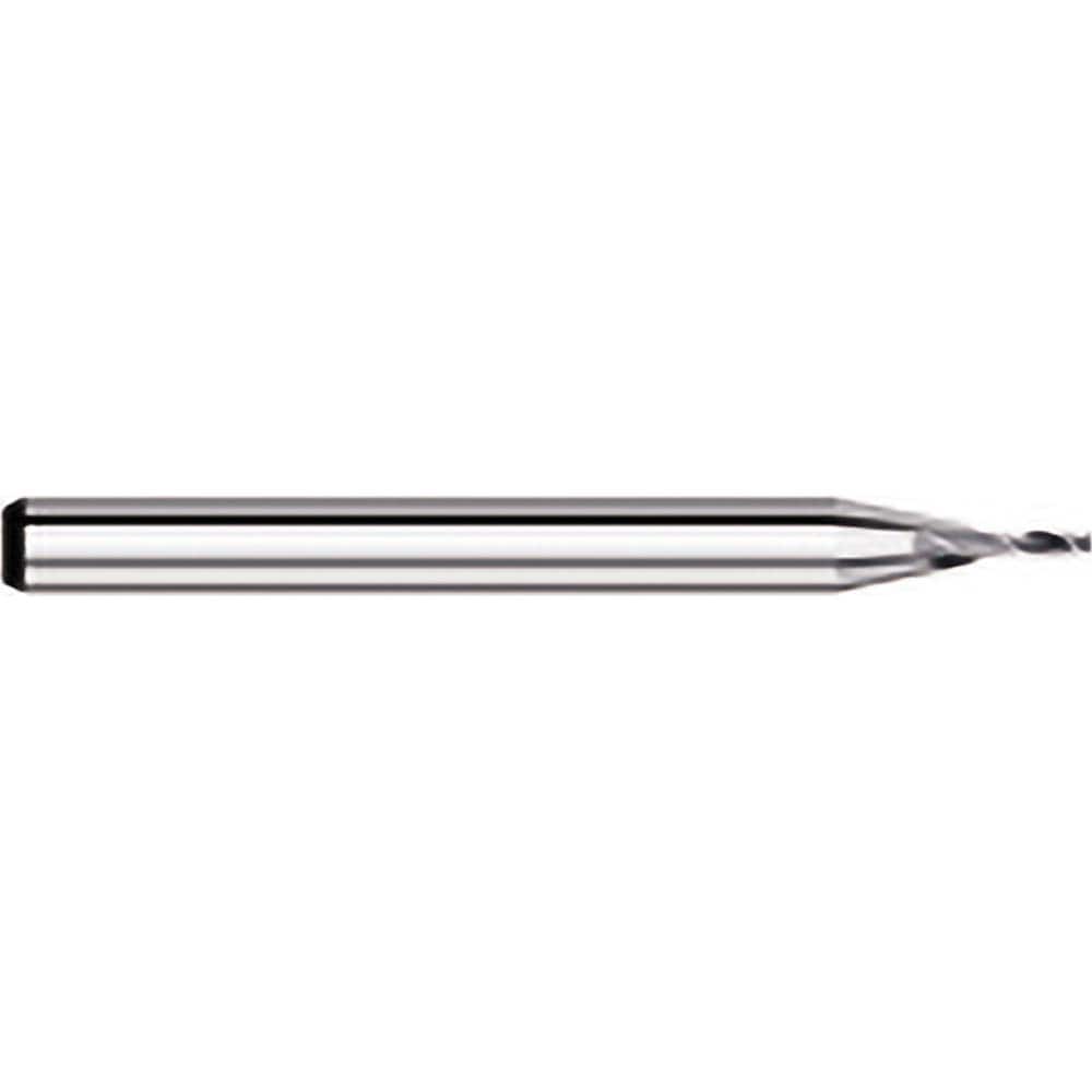 Titan USA - Square End Mills; Mill Diameter (Decimal Inch): 0.0330 ; Number of Flutes: 2 ; Length of Cut (Decimal Inch): 0.0990 ; Material: Solid Carbide ; Finish/Coating: Uncoated ; Shank Diameter (Inch): 1/8 - Exact Industrial Supply