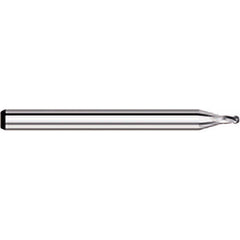 Titan USA - Ball End Mills; Mill Diameter (mm): 0.90 ; Mill Diameter (Decimal Inch): 0.0350 ; Number of Flutes: 4 ; Length of Cut (Decimal Inch): 0.0530 ; Material: Solid Carbide ; Overall Length (Inch): 1-1/2 - Exact Industrial Supply