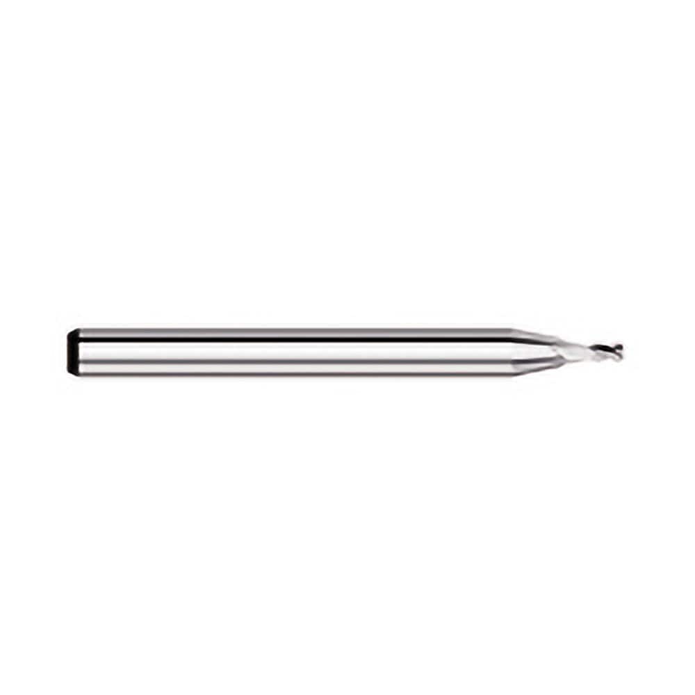 Corner Radius End Mill: 0.1″ Dia, 0.15″ LOC, 0.005″ Radius, 4 Flutes, Solid Carbide 1-1/2″ OAL, 1/8″ Shank Dia, 30 ° Helix, Bright/Uncoated, Corner Radius End, Centercutting