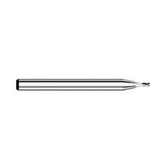 Corner Radius End Mill: 5/64″ Dia, 0.117″ LOC, 0.005″ Radius, 4 Flutes, Solid Carbide 1-1/2″ OAL, 1/8″ Shank Dia, 30 ° Helix, Bright/Uncoated, Corner Radius End, Centercutting