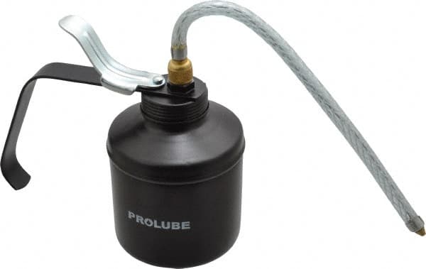 PRO-LUBE - 500 mL Capcity, 9" Long Flexible Spout, Lever-Type Oiler - Steel Pump, Steel Body, Powder Coated - Americas Industrial Supply