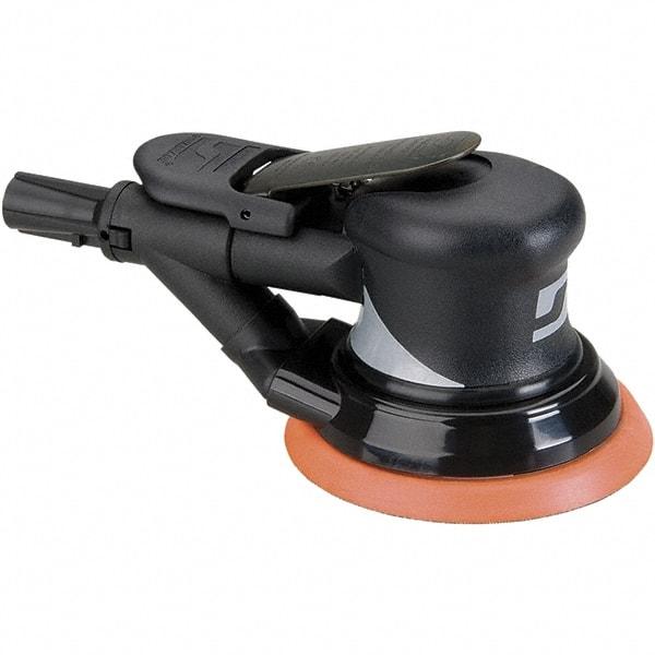 Dynabrade - 12,000 OPM, 18 CFM Air Consumption, Palm Air Orbital Sander - Round Pad, 1/4 NPT Inlet - Americas Industrial Supply