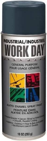 Krylon - Gray, Gloss, Enamel Spray Paint - 9 to 13 Sq Ft per Can, 10 oz Container, Use on Ceramics, Glass, Metal, Plaster, Wood - Americas Industrial Supply