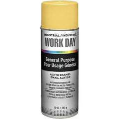 Krylon - Yellow, Gloss, Enamel Spray Paint - 9 to 13 Sq Ft per Can, 10 oz Container, Use on Ceramics, Glass, Metal, Plaster, Wood - Americas Industrial Supply