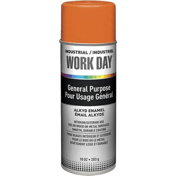 Krylon - Orange, Gloss, Enamel Spray Paint - 9 to 13 Sq Ft per Can, 10 oz Container, Use on Ceramics, Glass, Metal, Plaster, Wood - Americas Industrial Supply
