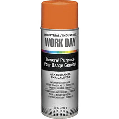 Krylon - Orange, Gloss, Enamel Spray Paint - 9 to 13 Sq Ft per Can, 10 oz Container, Use on Ceramics, Glass, Metal, Plaster, Wood - Americas Industrial Supply