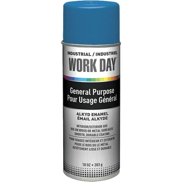 Krylon - True Blue, Gloss, Enamel Spray Paint - 9 to 13 Sq Ft per Can, 10 oz Container, Use on Ceramics, Glass, Metal, Plaster, Wood - Americas Industrial Supply