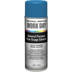 Krylon - True Blue, Gloss, Enamel Spray Paint - 9 to 13 Sq Ft per Can, 10 oz Container, Use on Ceramics, Glass, Metal, Plaster, Wood - Americas Industrial Supply